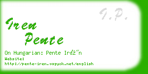 iren pente business card